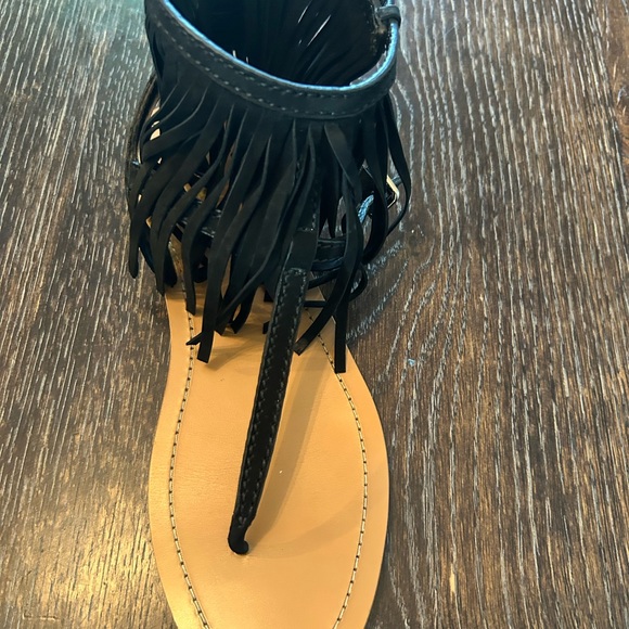 Prada Calzature Donna sandals, black. Fringe and Fun! - Picture 4 of 10